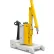 Just Lift® Steel Counter Balanced Reversed Boom Floor Cranes Lift, 550 lb. Capacity, Yellow