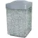 Concrete Waste Receptacle W/Gray Plastic Pitch In Top - 25" X 25" Gray/Tan