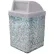 Concrete Waste Receptacle W/Gray Push Door Top - 25" X 25" Gray/Tan