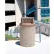 Concrete Waste Receptacle W/Brown Plastic Push Door Top - 26" Dia x 44" Gray/Tan