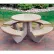 Wausau Tile® 66" Concrete Round Picnic Table, Sand