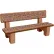 Wausau Tile® Concrete Bench, 72"L x 25"W x 33"H, Sand Acid Wash