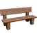 Wausau Tile® Concrete Bench, 72"L x 25"W x 33"H, Sand Natural Stone