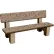 Wausau Tile® Concrete Bench, 72"L x 25"W x 33"H, Gray Acid Wash