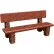 Wausau Tile® Concrete Bench, 72"L x 25"W x 33"H, Brick Red Natural Stone