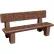 Wausau Tile® Concrete Bench, 72"L x 25"W x 33"H, Brown Acid Wash