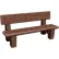Wausau Tile® Concrete Bench, 72"L x 25"W x 33"H, Brown Natural Stone