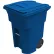 Toter Heavy Duty Two-Wheel Trash Cart, 96 Gallon Blue - ANA96-00BLU