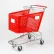 Good L Corporation® 21"W Plastic Shopping Cart, 500 lb. Capacity, Red
