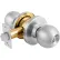 Master Lock® Commercial Cylindrical Lockset Ball Knob, Keyed Entry, Brushed Chrome