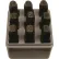 C.H. Hanson 1/8" Reversed Figure Steel Stamp Set - 9 Piece