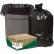 Black Recycled Can Liners - 55 to 60 Gallon, 2.00 Mil, 100/Case
