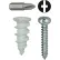 L.H.Dottie® Nylon Walldriller Anchor Kit w/ Combo Pan Head Screw, #8, 50 Pieces