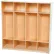 Wood Designs™ 4 Section Locker, 48"W x 15"D x 48"H, Brown, Assembled