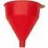 Funnel King® Red Safety Polyethylene 2 Quart Funnel w/ 60 Micron Filter Screen - 32002