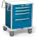 Waterloo Healthcare 4-Drawer Aluminum Short Emergency Cart, Lever Lock, Electric Blue