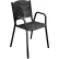Leisure Craft™ 31-5/8" Tall Stackable Perforated Metal Chair, Black