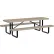 Leisure Craft™ 8' Rectangular Standard Picnic Table, Expanded Metal, Portable, Beige