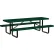 Leisure Craft™ 8' Rectangular Standard Picnic Table, Expanded Metal, Portable, Black Green