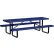 Leisure Craft™ 8' Rectangular Standard Picnic Table, Expanded Metal, Portable, Navy