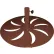 Leisure Craft™ Round Freestanding Umbrella Base, 25 lb., Brown