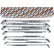 Beta 952/S7 Set of 7 Sliding T-Handle Wrenches, 6-Point Swivel Socket, Metric 8mm-19 mm