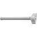 Yale® Exit Device W/ Flatbar Rim 36"L, Clear Rubber