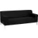 Contemporary Leather Sofa - Black - Hercules Definity Series