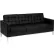 Contemporary Modular Lounge Sofa - Leather - Black - Hercules Lacey Series