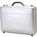 TZ Case, Brief Case, Molded Anodized Aluminum, 18"L x 13"W x 4"H, Smooth Silver
