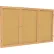 Ghent Enclosed Bulletin Board, 3 Door, 96"W x 48"H, Natural Cork/Oak Frame