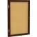 Ghent Enclosed Bulletin Board, 1 Door, 24"W x 36"H, Natural Cork/Walnut Frame