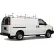 Vantech H1 3 Bar Aluminum Ladder Rack System for Chevy Express 1996-On, White