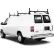 Vantech H1 3 Bar Steel Ladder Rack System for Ford Econoline 1992-On, Black