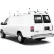 Vantech H1 3 Bar Aluminum Ladder Rack System for Ford Econoline 1992-On, White