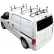 Vantech H1 3 Bar Steel Ladder Roof Rack For Nissan NV200 2013-On, White