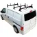 Vantech H1 3 Bar Aluminum Ladder Roof Rack For Nissan NV200 2013-On, Black