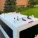 Vantech H1 3 Bar Aluminum Ladder Roof Rack for Ford Transit Cargo Van 2015-On, White