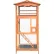 Hanover Outdoor Wooden Bird Cage with 3 Resting Bars, Ladder, Waterproof Roof and Removable Tray