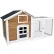 Hanover Outdoor Wooden Rabbit Hutch with Ramp, Wire Mesh Run and Waterproof Roof