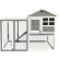 Hanover Outdoor Wooden Elevated Rabbit Hutch with Ramp, Wire Mesh Run and Waterproof Roof