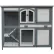Hanover Outdoor Wooden 2-Story Rabbit Hutch with 2 Ramps, Wire Mesh Run and Removable Tray