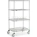 Nexel® 4 Shelf Truck, Chrome, 36"W x 24"D x 69"H, Polyurethane Stem Casters, 4 Swivel