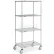 Nexel® 4 Shelf Truck, Chrome, 36"W x 24"D x 80"H, Polyurethane Stem Casters, 4 Swivel