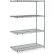 Nexel® 4 Shelf, Nexelon® Blue Wire Shelving Unit, Add On, 24"W x 14"D x 86"H