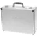 TZ Case, Business/Office Case, 18"L x 13"W x 6"H, Grey Handle, Smooth Silver