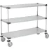 Nexel® Solid Galvanized Shelf Carts
