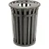 Heavy-Duty Slatted Steel Trash Cans