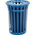 Heavy-Duty Slatted Steel Recycling Cans