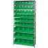 Quantum Storage Systems Steel Open Shelving with Oversized Stacking Bins